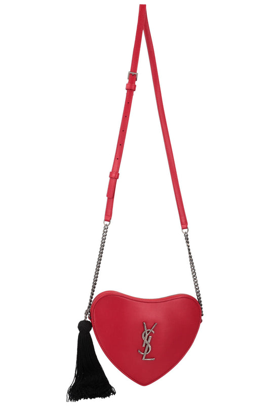 YSL Saint Laurent Crossbody Bag Tassel Heart Bag Red