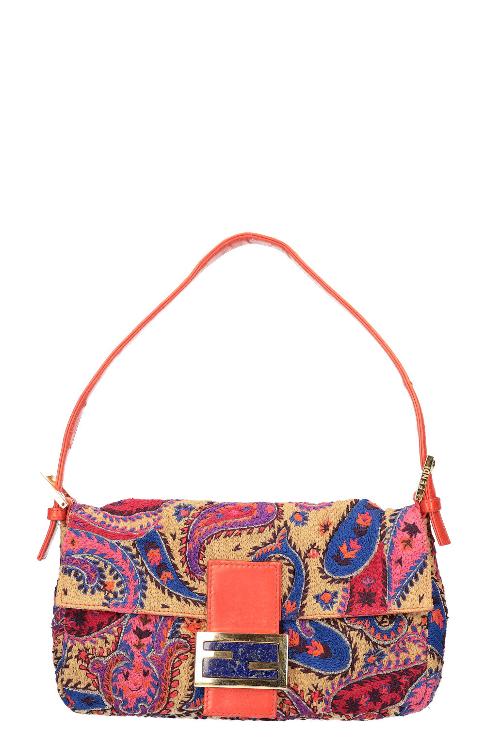 Fendi Baguette Bag Paisley Shoulder Bag