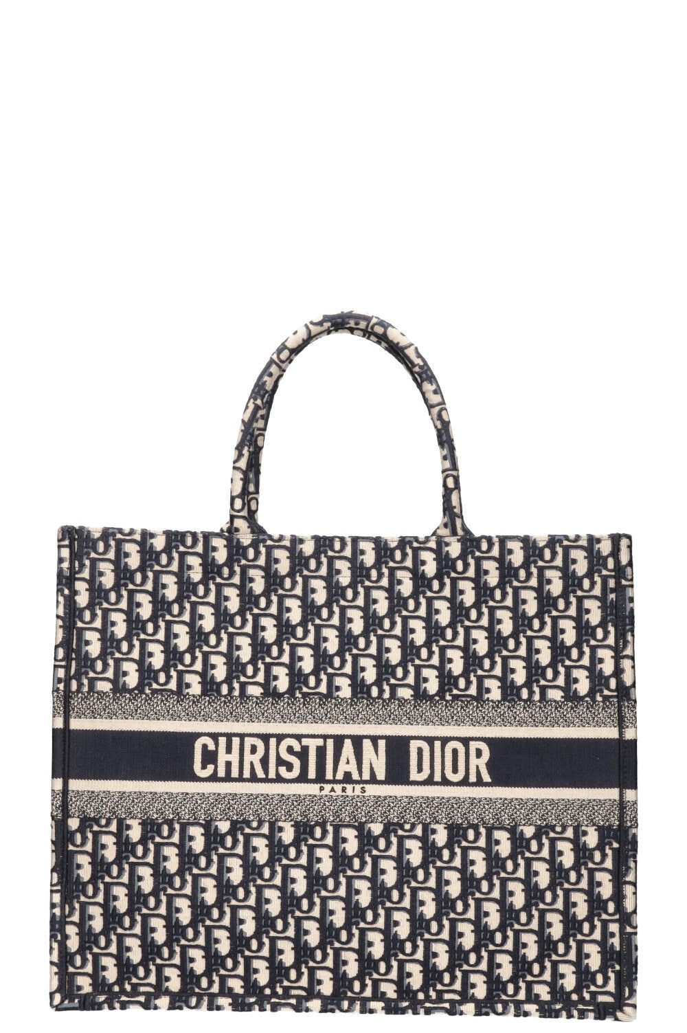 Dior Book Tote Oblique Blue Large Tote Bag