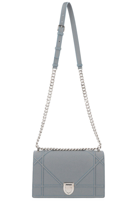 Dior Crossbody Bag ama Grained Calfskin Blue