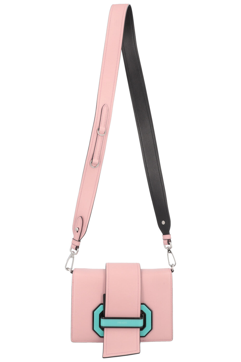 Prada Crossbody Bag Calf Plex Ribbon Bag Dusty Rose