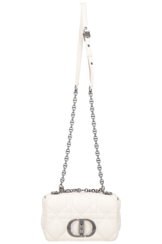 Dior Crossbody Bag Caro Quilted White Small