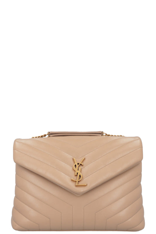 YSL Saint Laurent Crossbody Bag LouLou Beige Medium