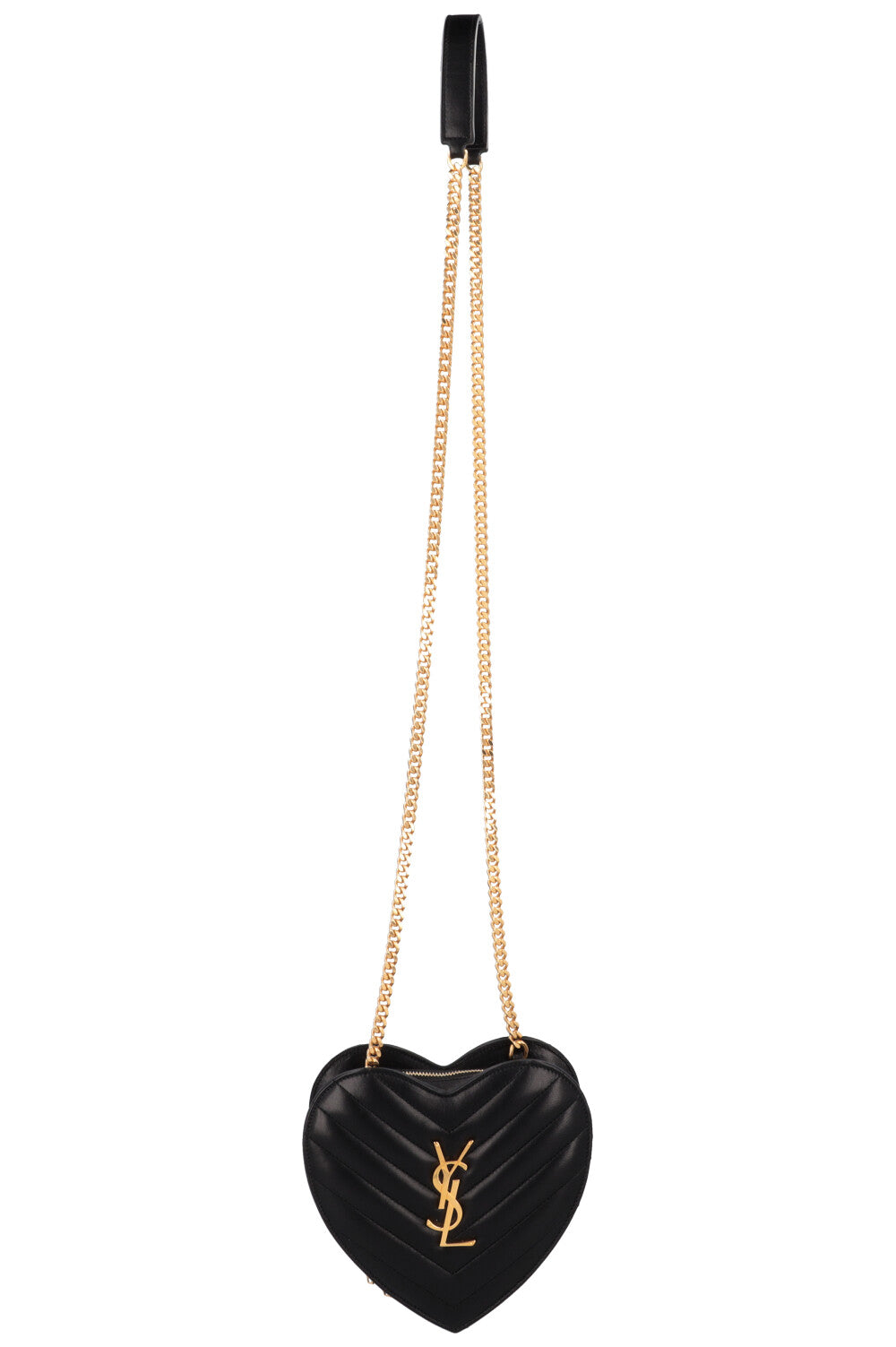 YSL Saint Laurent Crossbody Bag Heart Bag Matelasse Black Small
