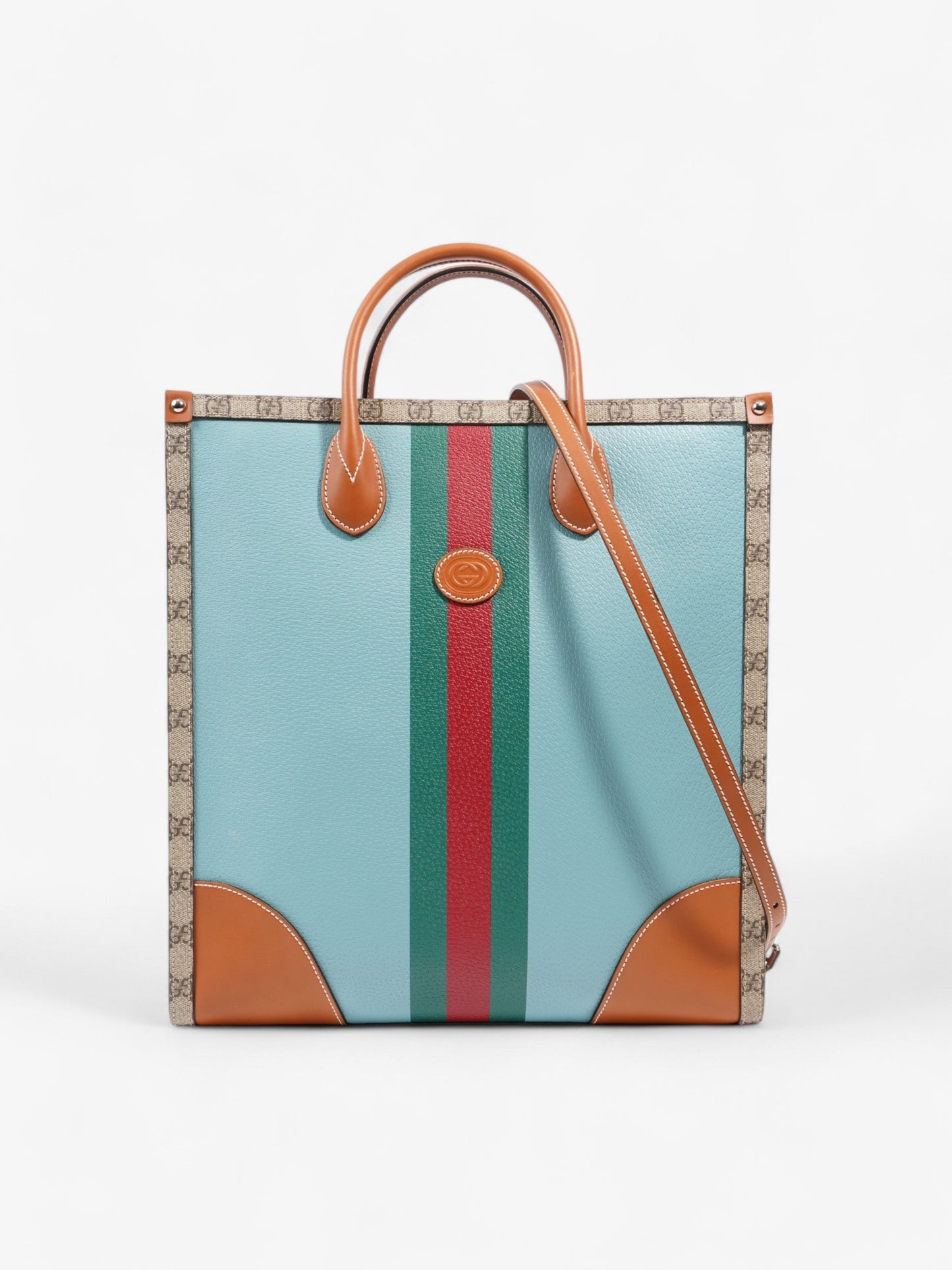Gucci Interlocking Web Tote Lunar New Year Limited Canvas Brown Tote Bag