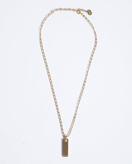 Dior Handbag Christian Plated Rectangular Pendant Made In Germany Gold Jewelry