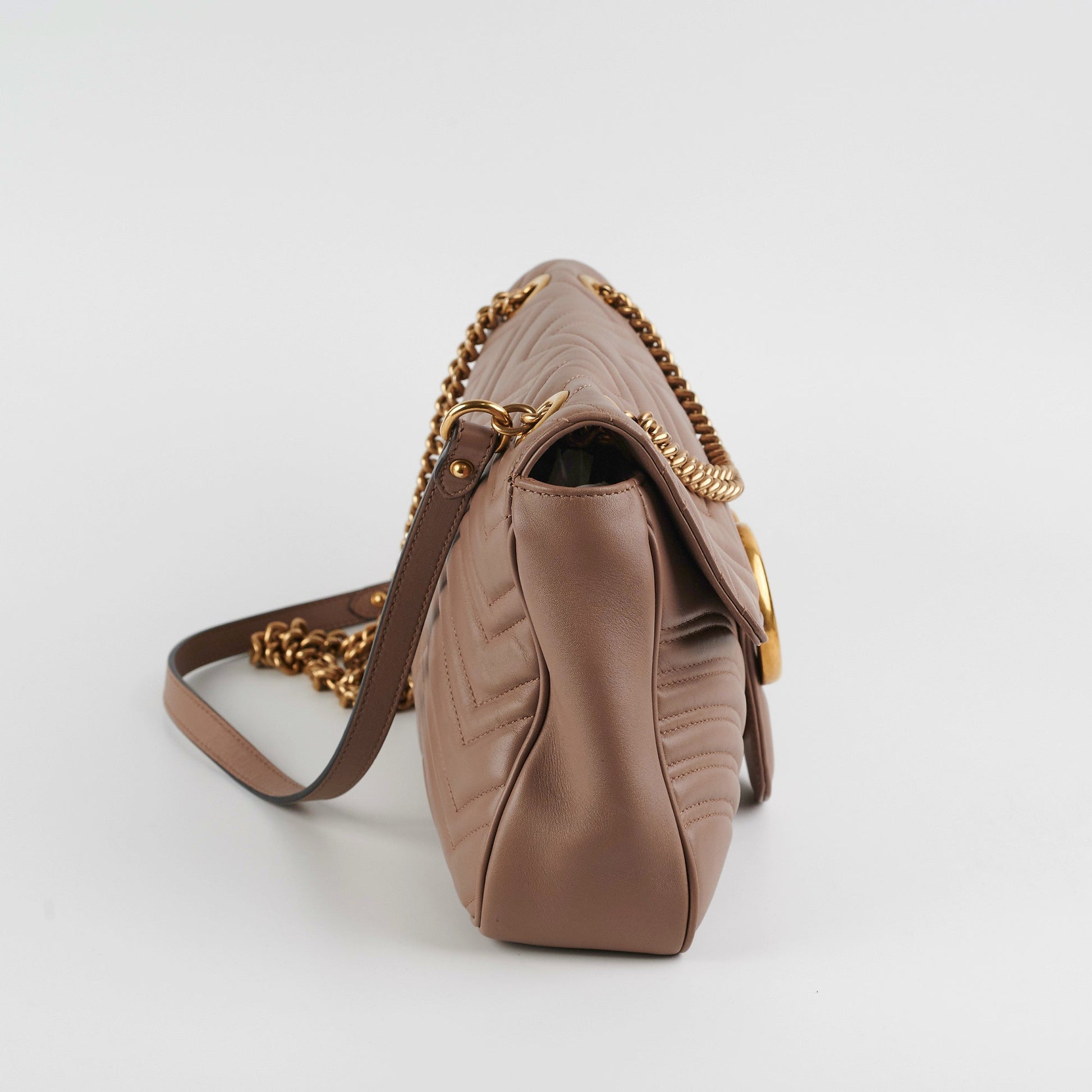Gucci Marmont Dusty Crossbody Bag Pink Medium