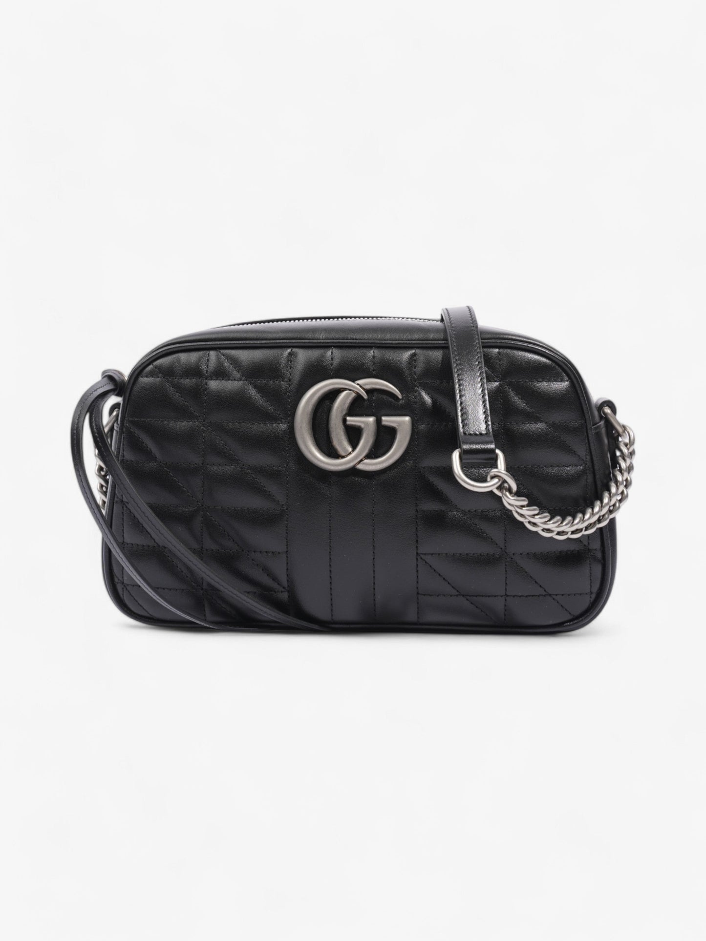 Gucci Marmont Calfskin Crossbody Bag Leather Black