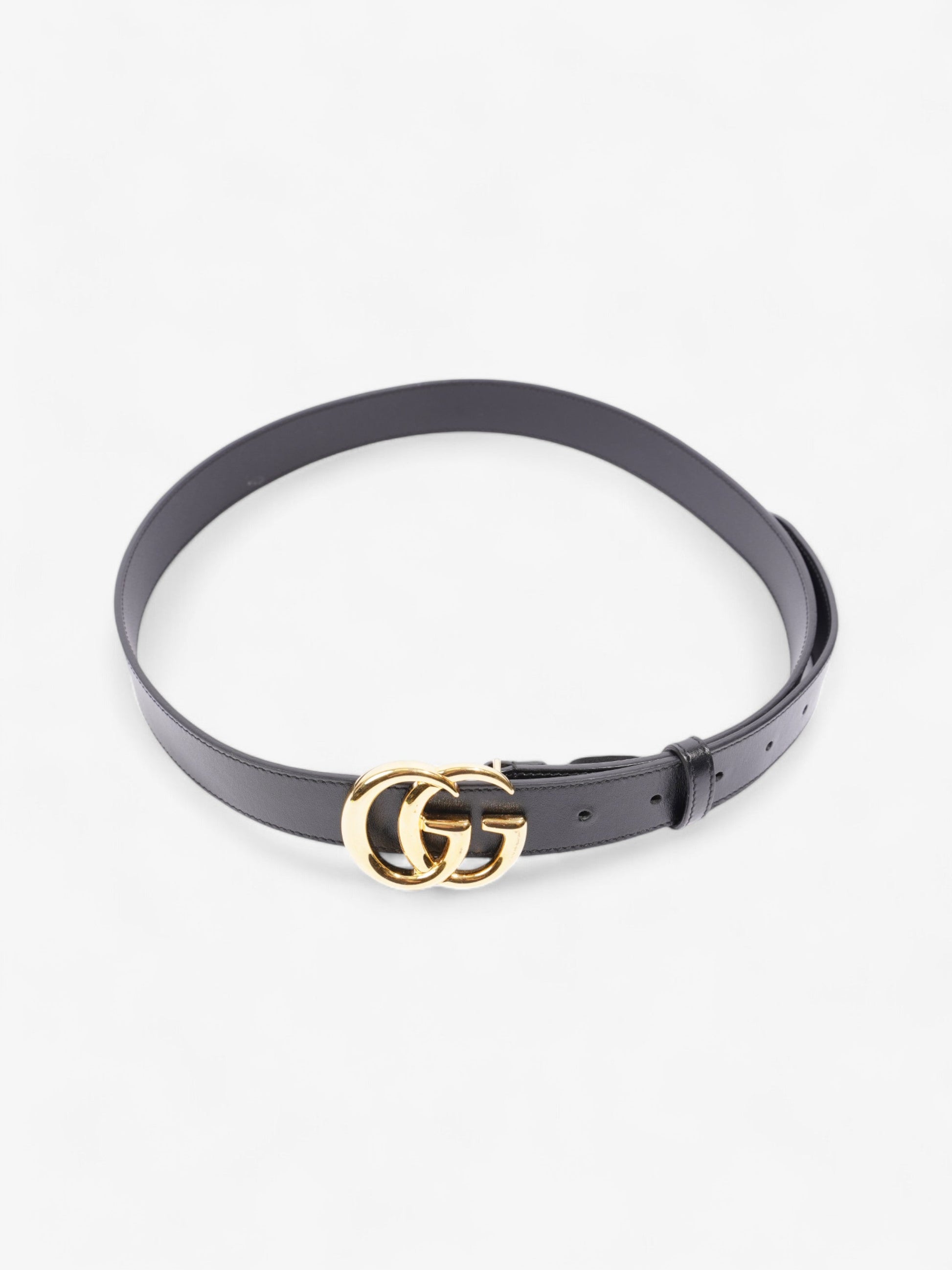 Gucci Marmont Belt Handbag Leather Black Accessory 95Cm 40
