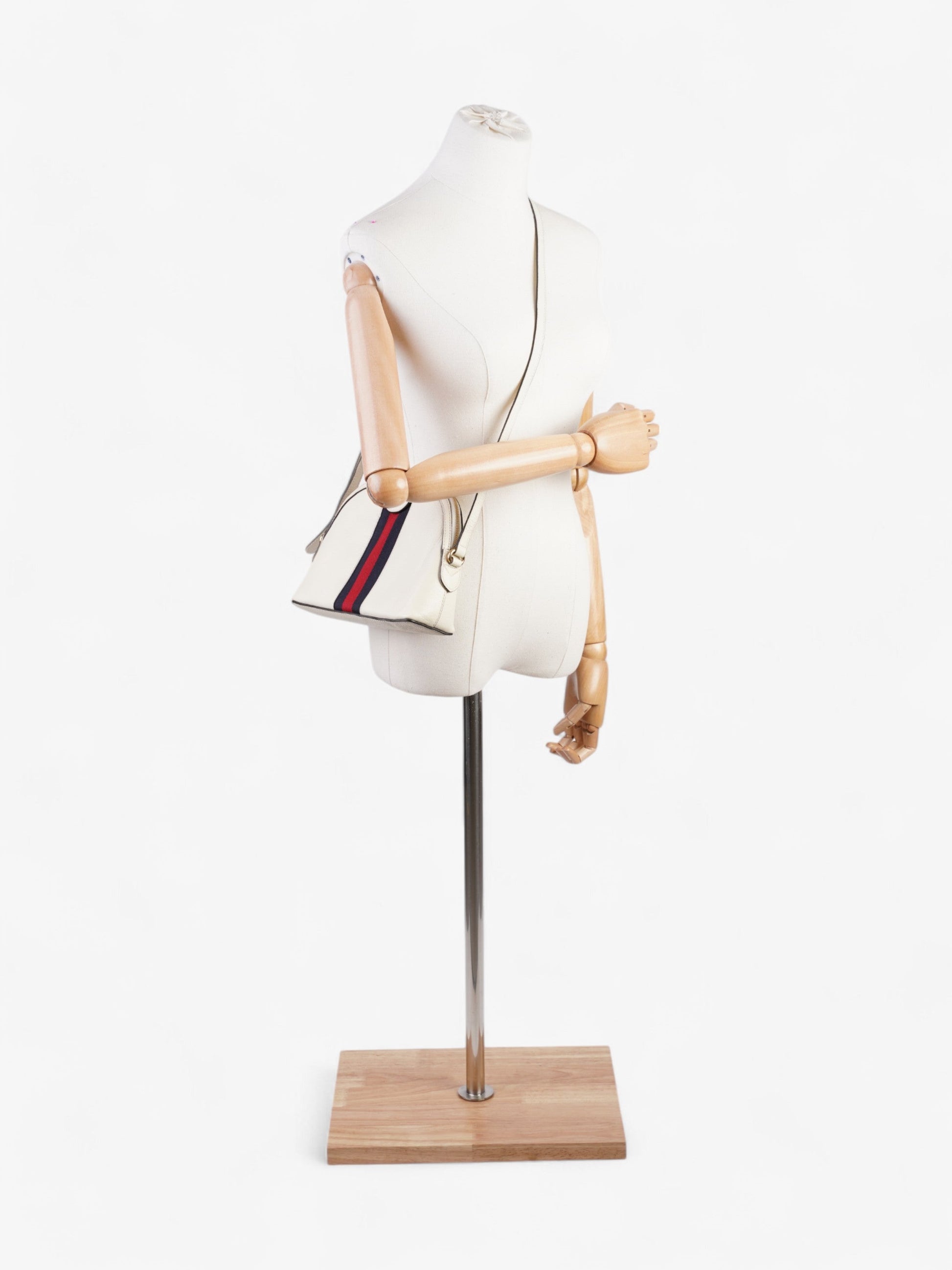 Gucci Ophidia Dome Red Crossbody Bag Leather White