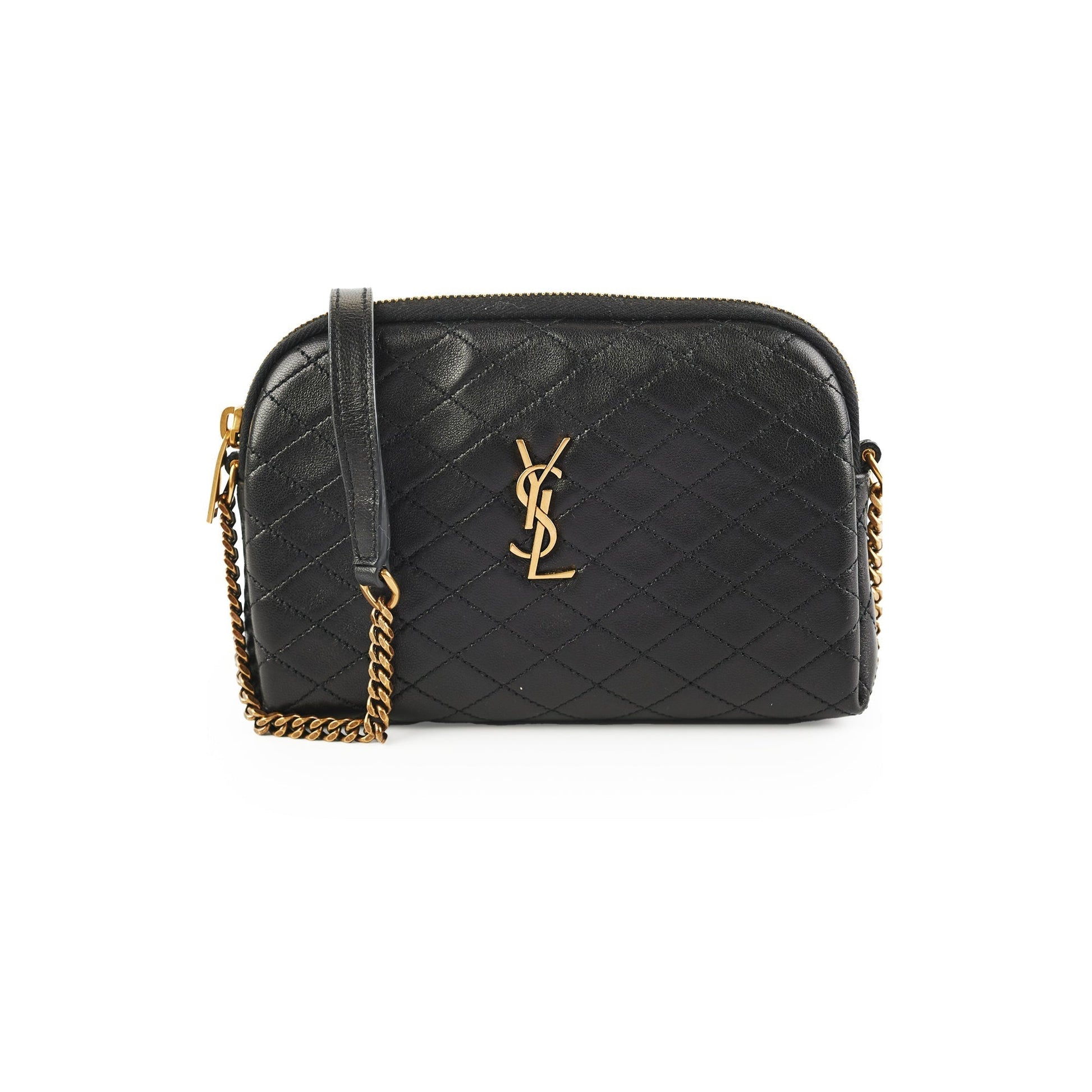 YSL Saint Laurent Gaby Zipped Corssbody Bag Black Crossbody Bag
