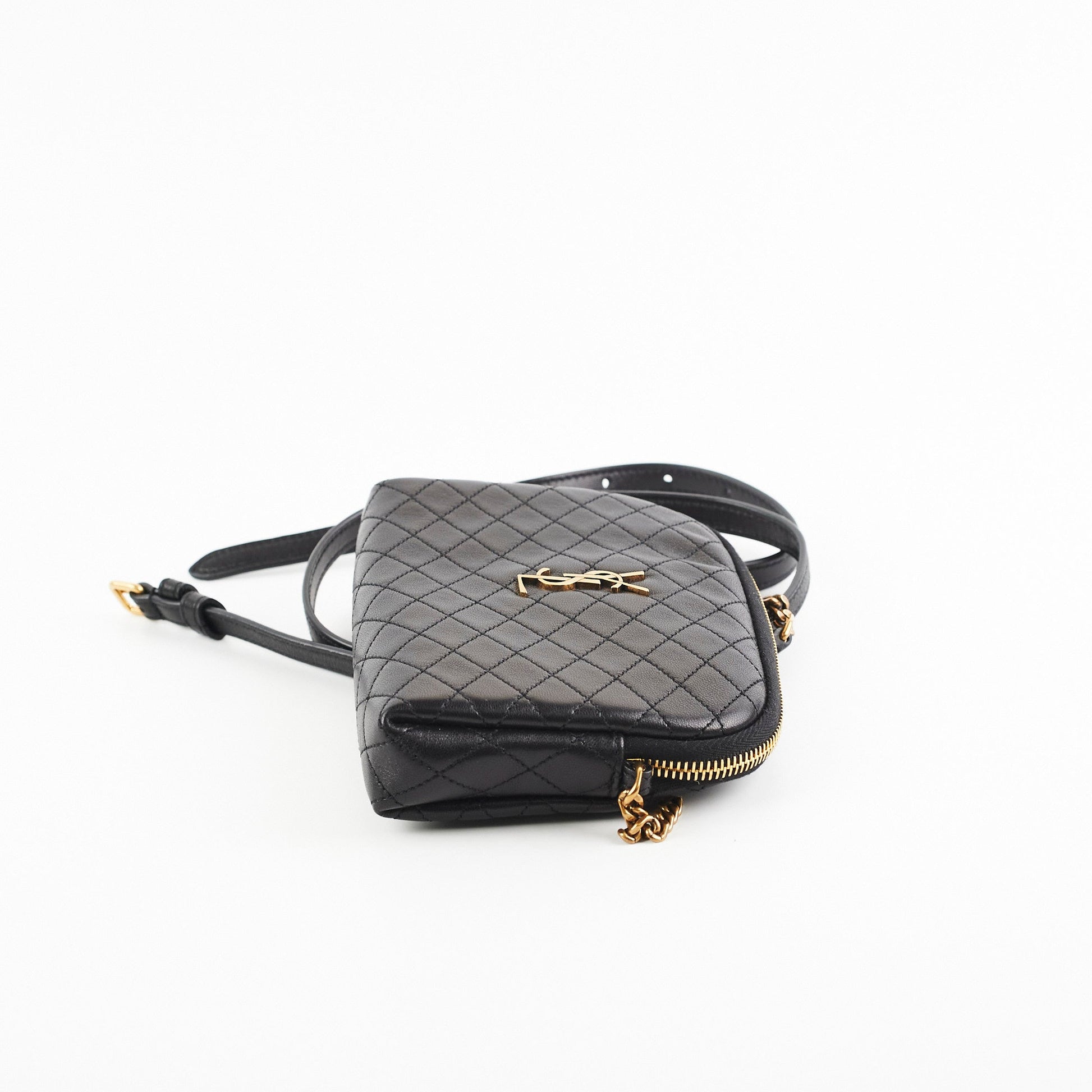 YSL Saint Laurent Gaby Zipped Corssbody Bag Black Crossbody Bag