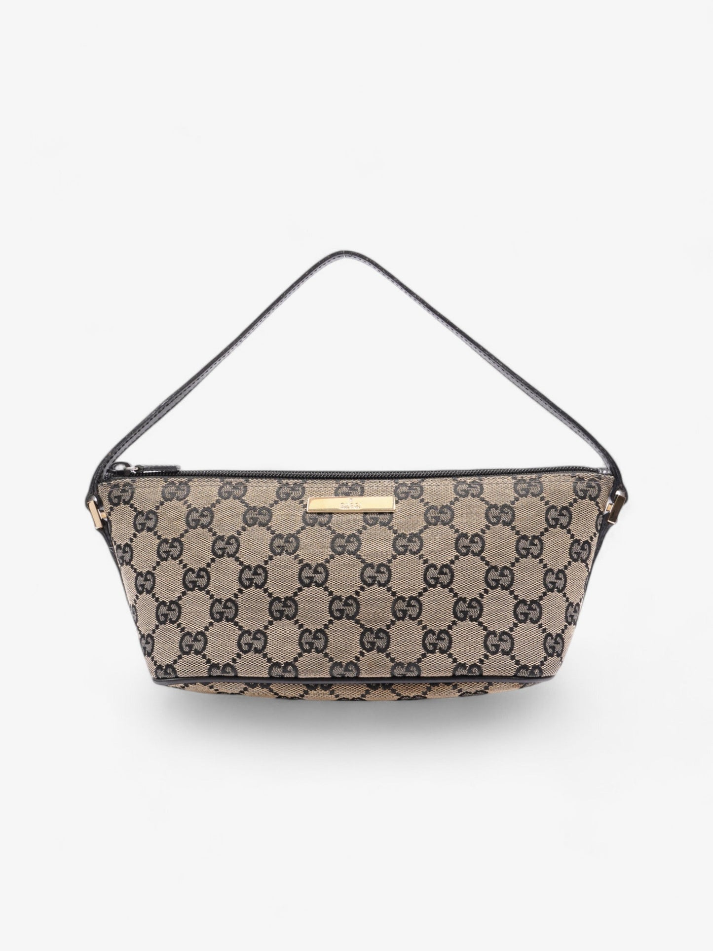 Gucci Boat Pochette Supreme Shoulder Bag Canvas Black