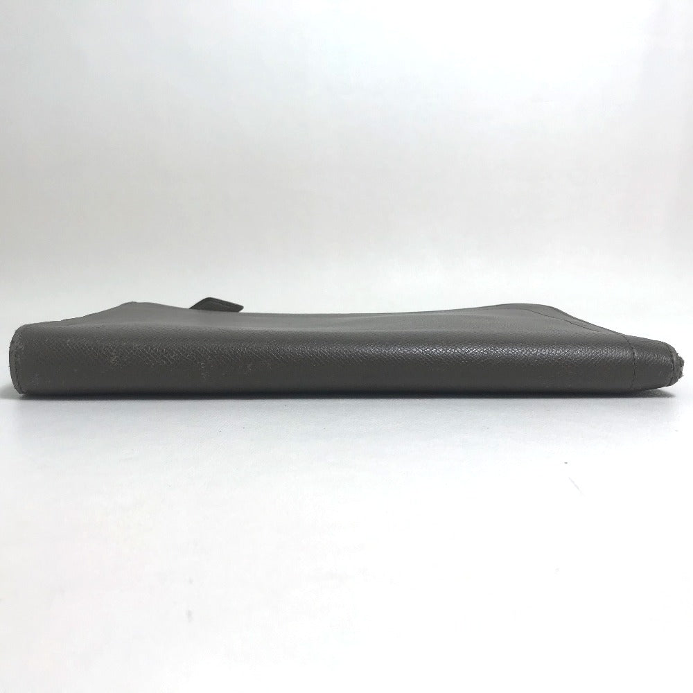 Hermes Clutch Bag Epsom Type Shaped Fastener Computer Gray Zip