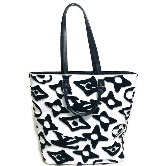 Louis Vuitton M45567 Coated Tufted LVXUF Hippo Monogram Canvas Black White Apparel