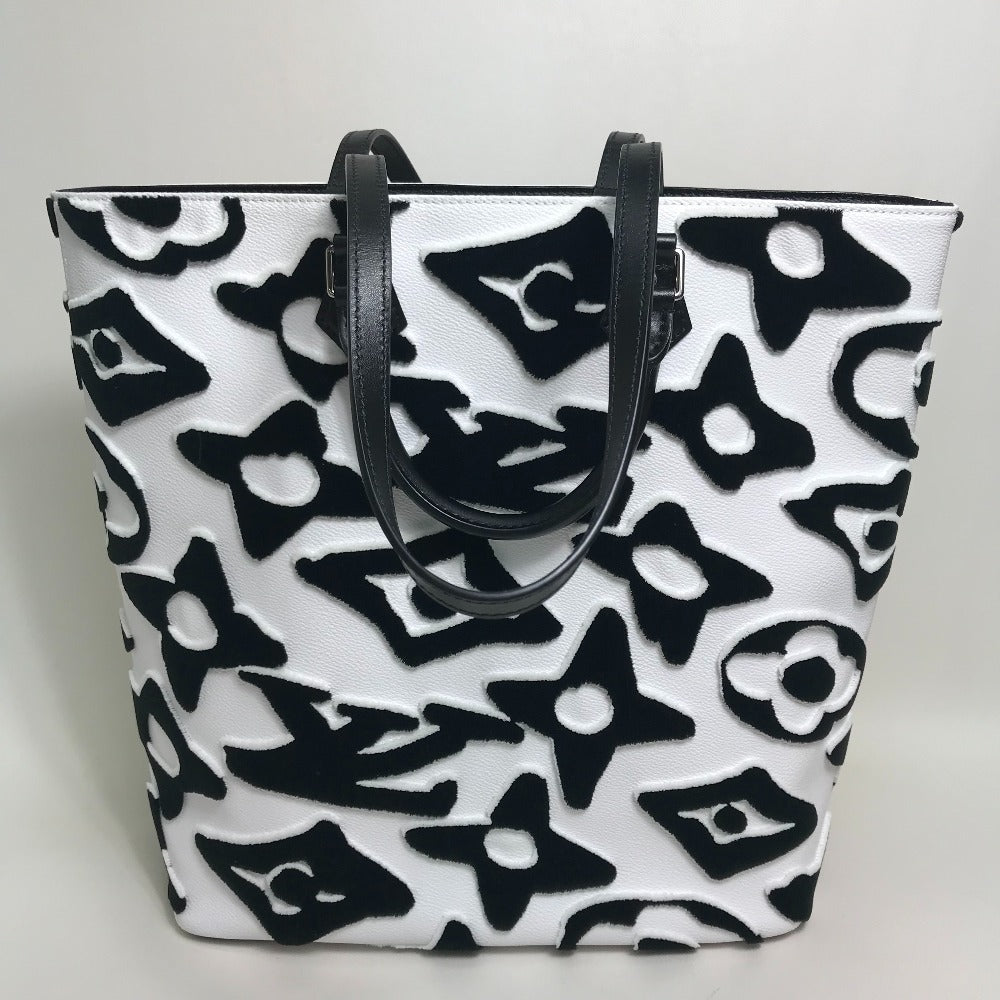Louis Vuitton M45567 Coated Tufted LVXUF Hippo Monogram Canvas Black White Apparel