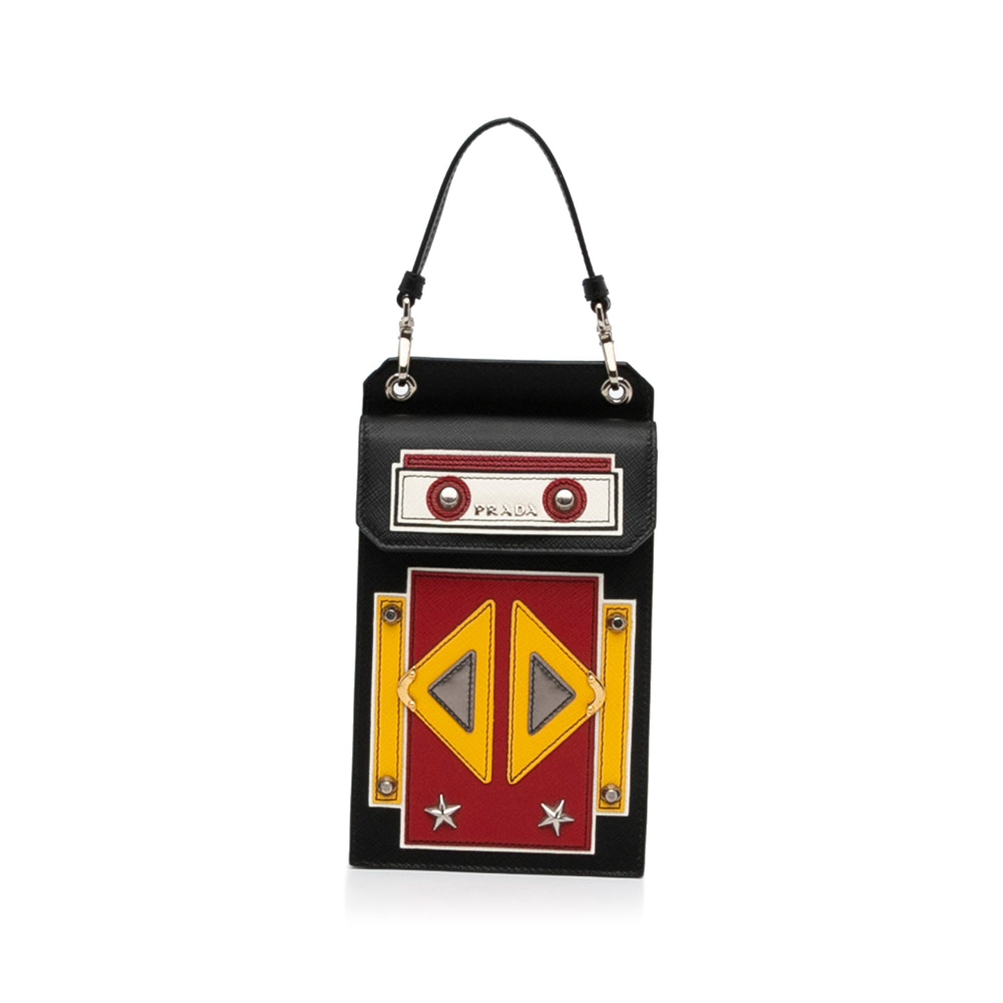Prada Robot Case Luxury Handbag Saffiano Black Crossbody Bag