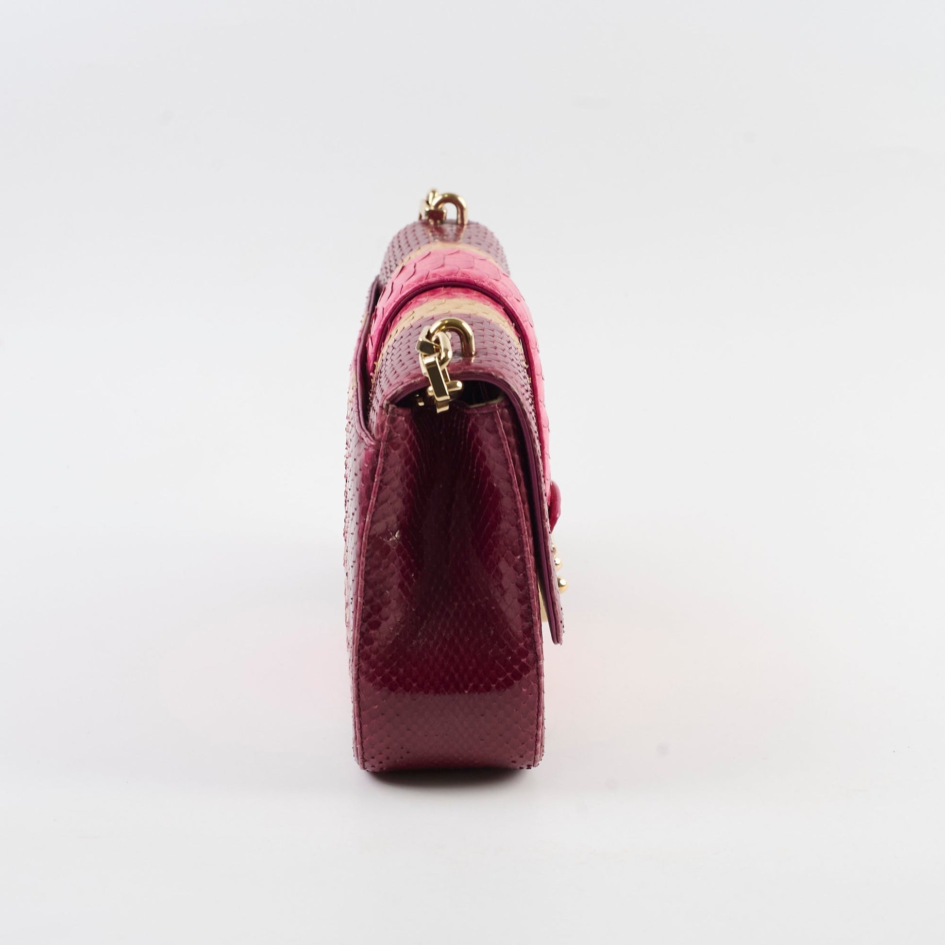 Dior Christian Miss Bag Python Multicolor Flap Shoulder Bag