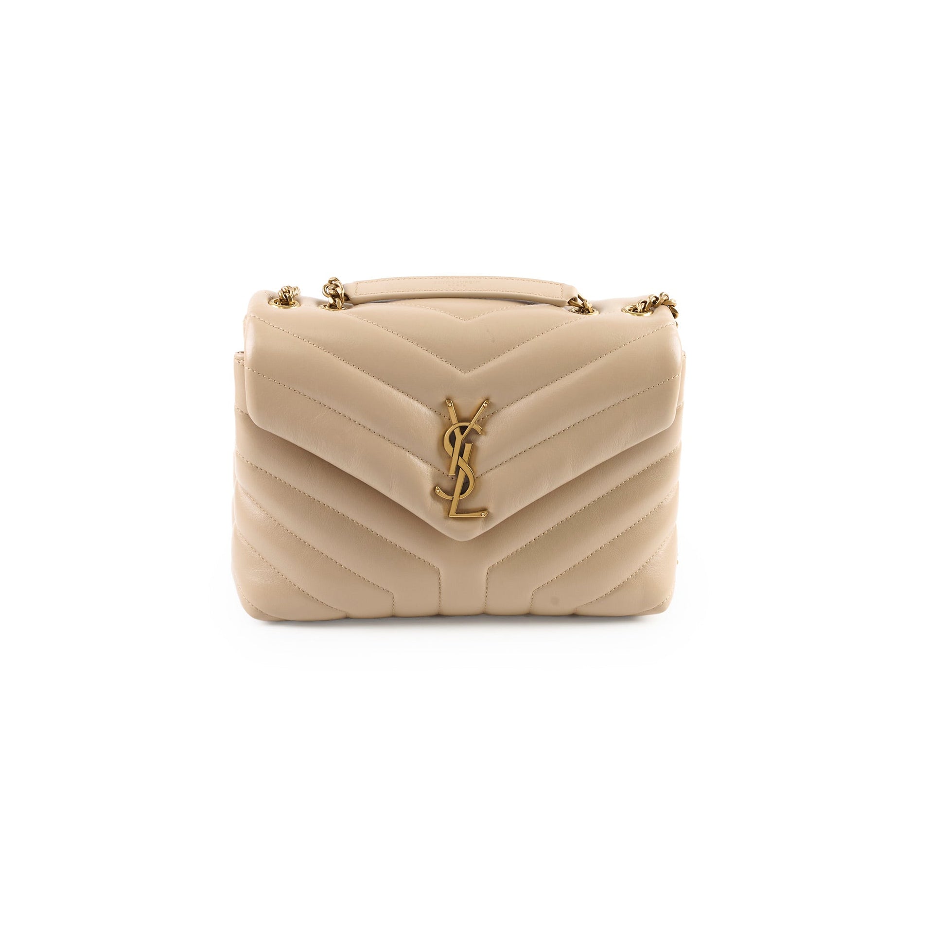 YSL Saint Laurent Lou Lou Bag Beige Small Crossbody Bag
