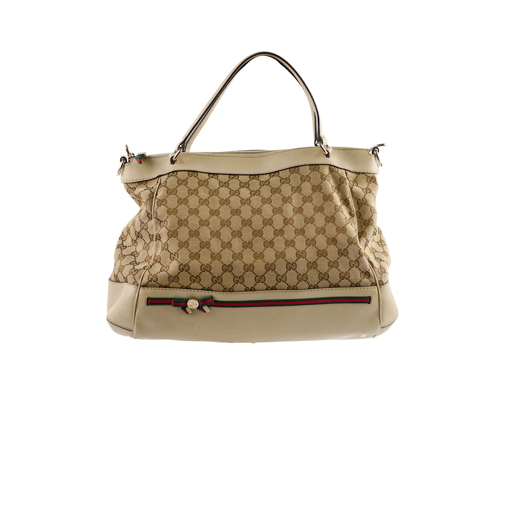 Gucci Tote Bag Canvas Beige
