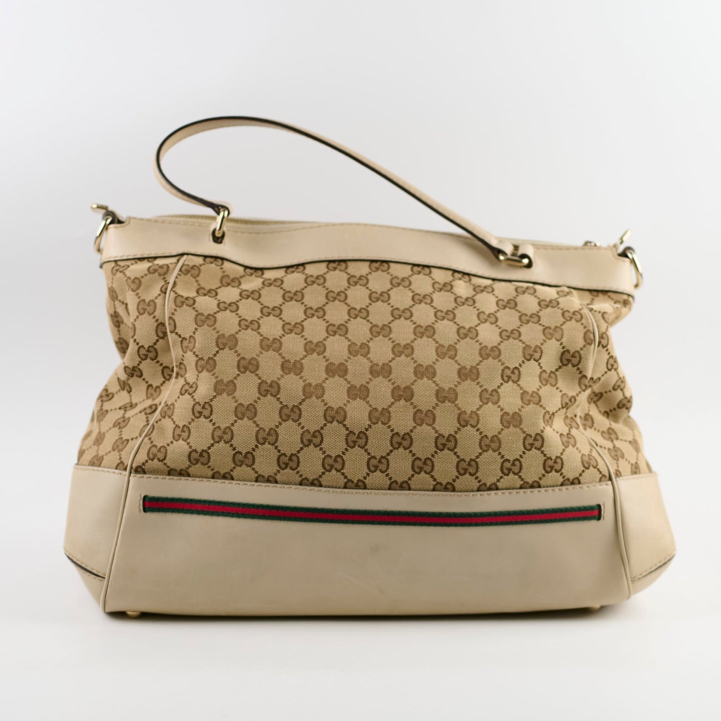 Gucci Tote Bag Canvas Beige