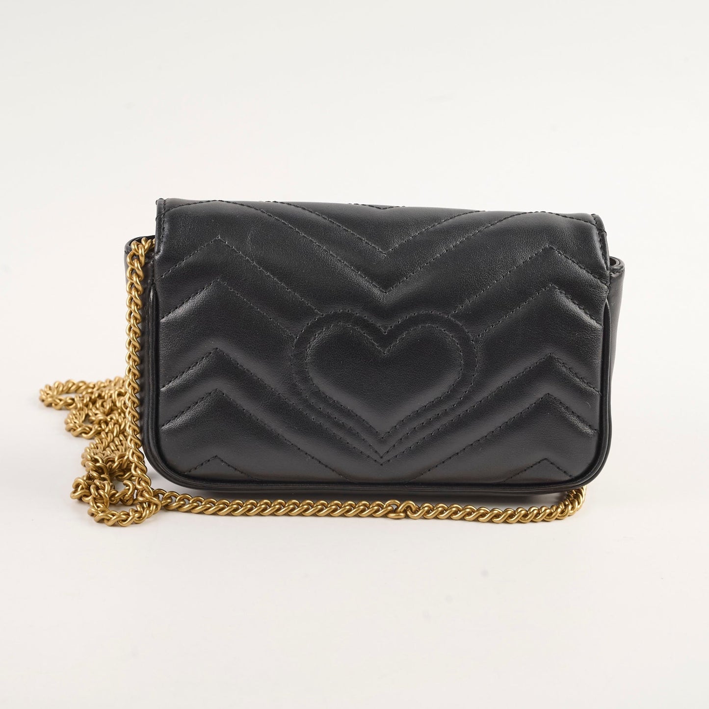 Gucci Supermini Marmont Crossbody Bag Black Marmont Black