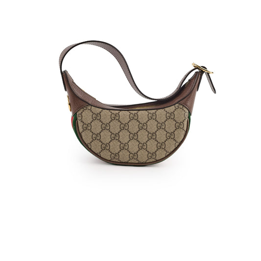 Gucci Ophidia Supreme Half Moon Hobo Mini Shoulder Bag