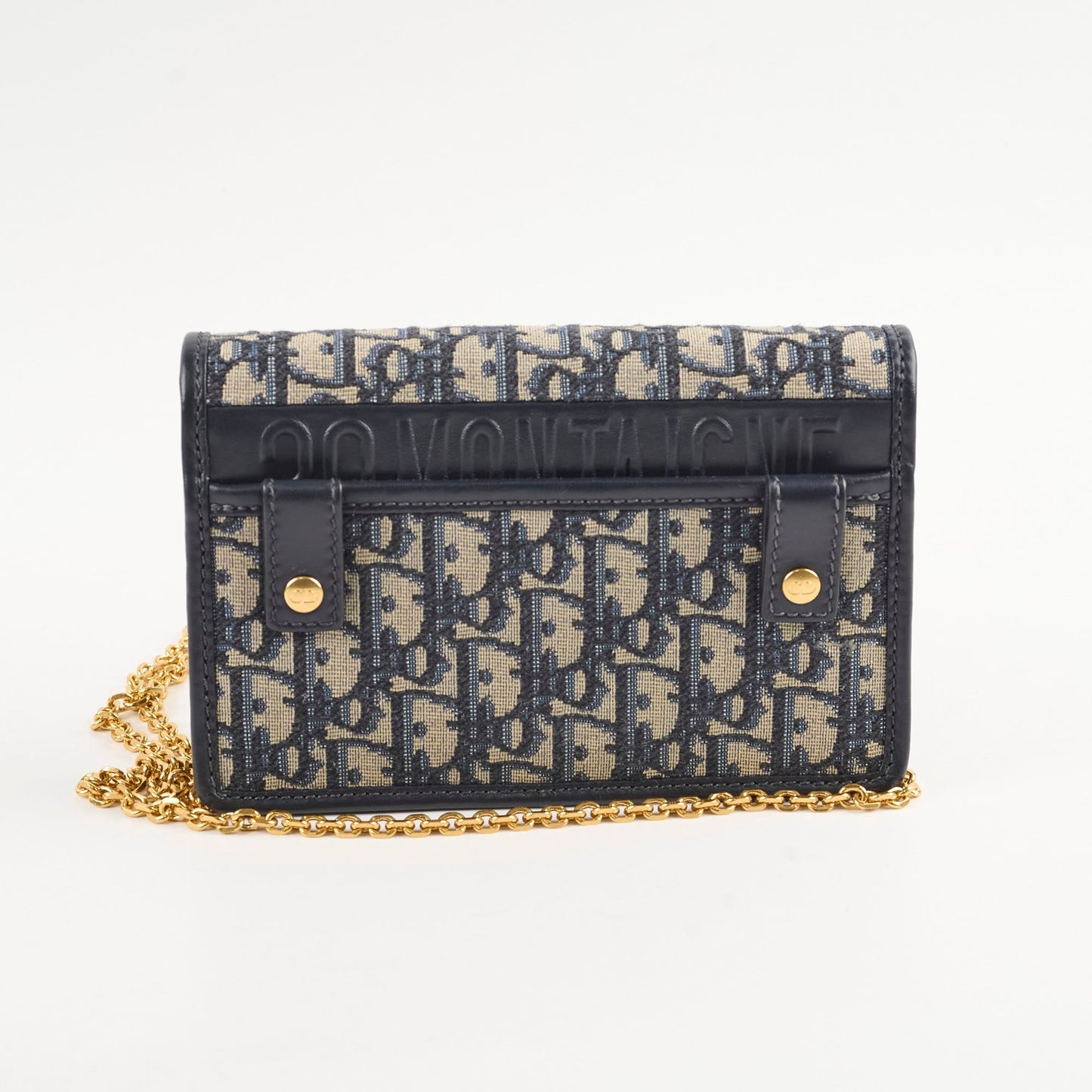 Dior Christian Montaigne Belt Bag With Navy Chain