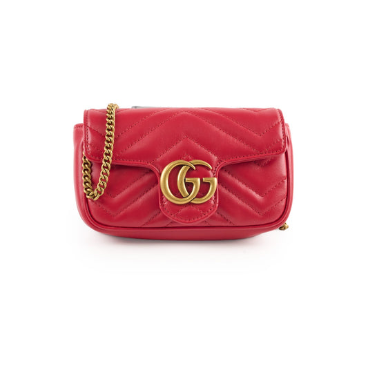 Gucci Super Marmont Bag Red Mini Crossbody Bag