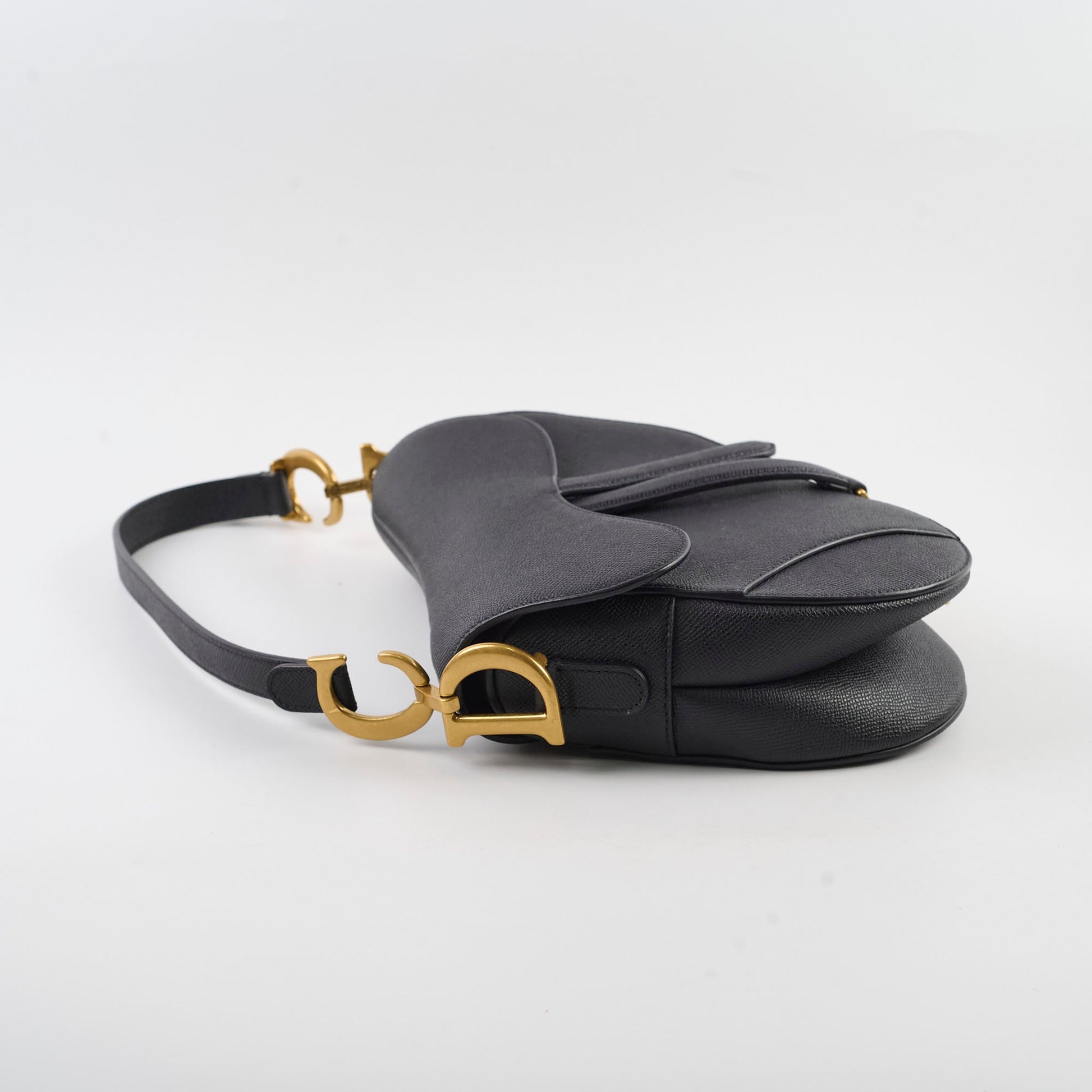 Dior Christian Saddle Bag Black Crossbody Bag