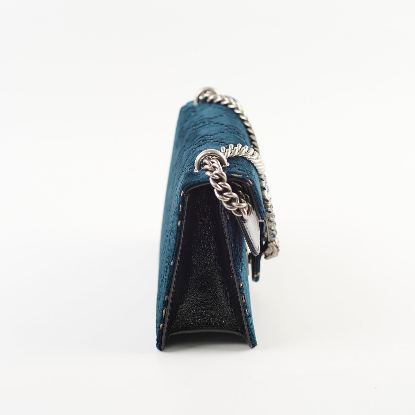 Gucci Dionysus Shoulder Bag Navy Velvet Small Crossbody Bag