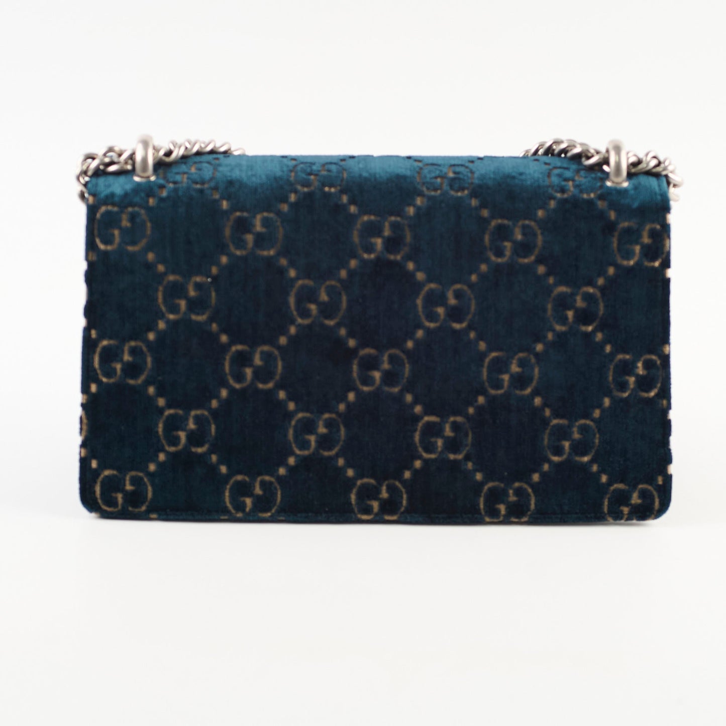 Gucci Dionysus Shoulder Bag Navy Velvet Small Crossbody Bag