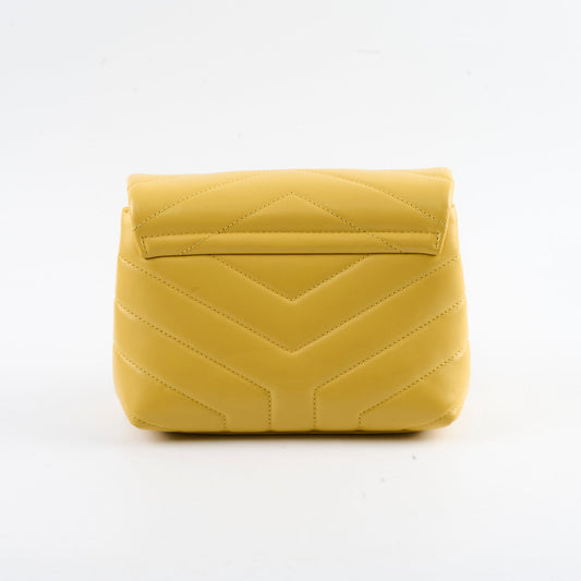 YSL Saint Laurent Lou Mustard Crossbody Bag Yellow Toy