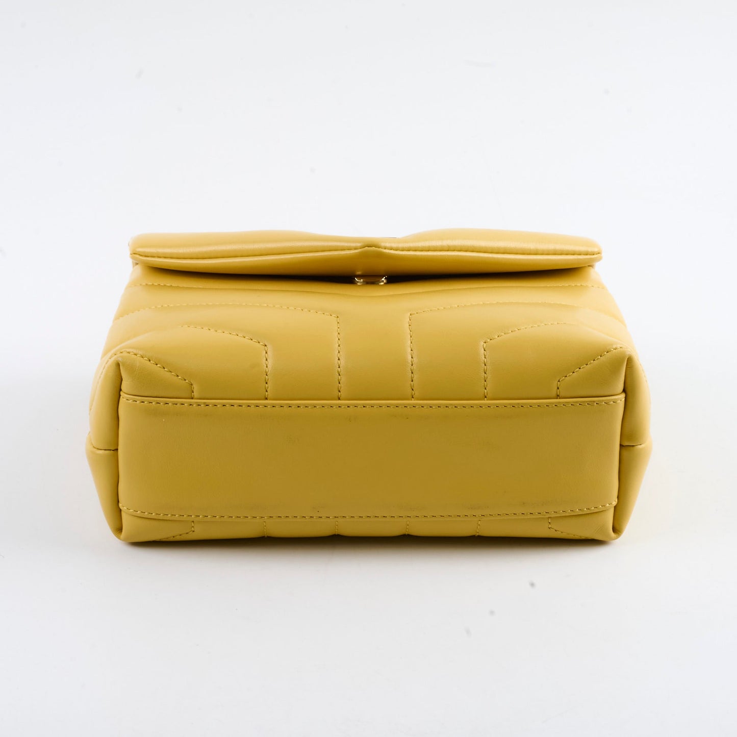 YSL Saint Laurent Lou Mustard Crossbody Bag Yellow Toy
