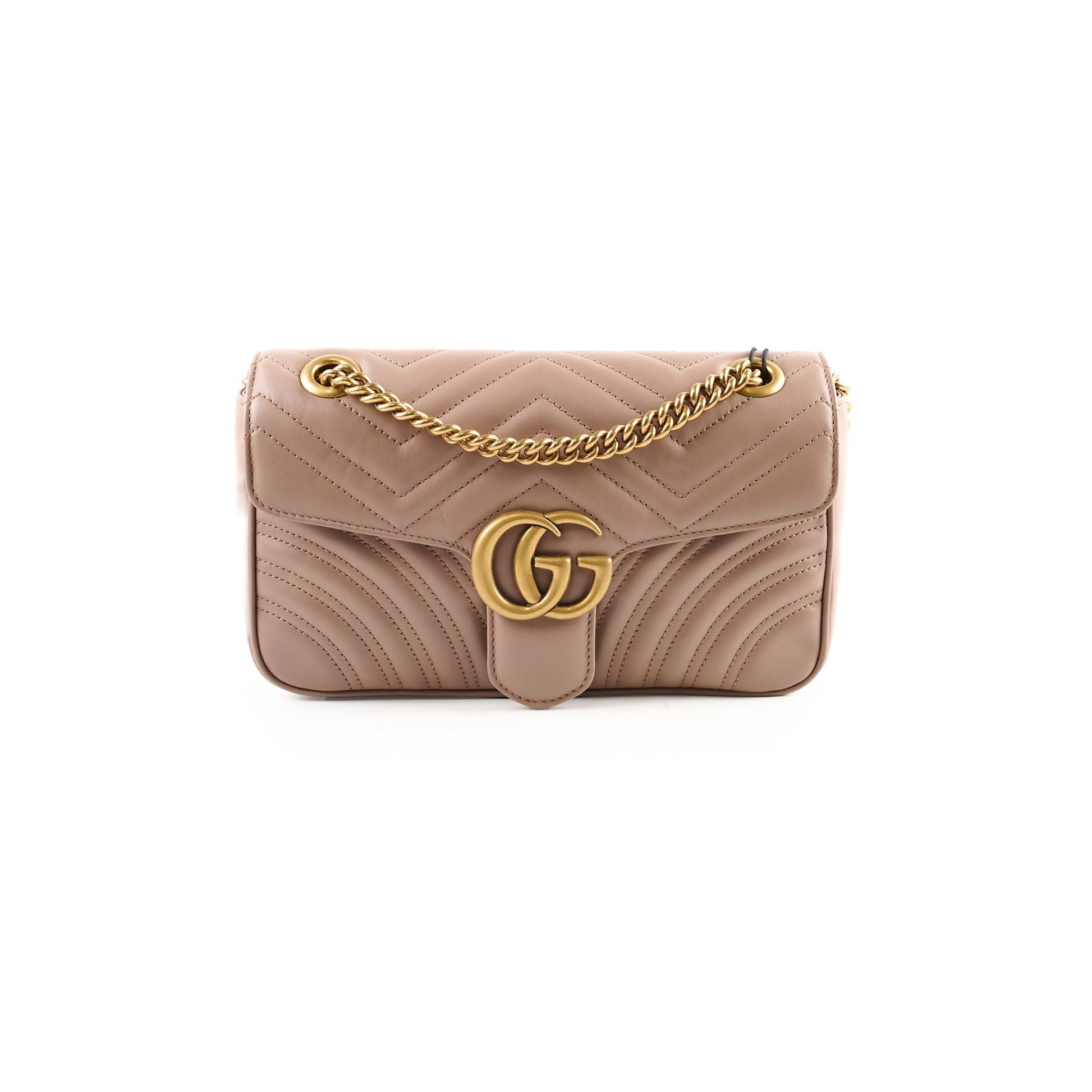 Gucci Marmont Shoulder Bag Dusty Beige Pink Crossbody Bag