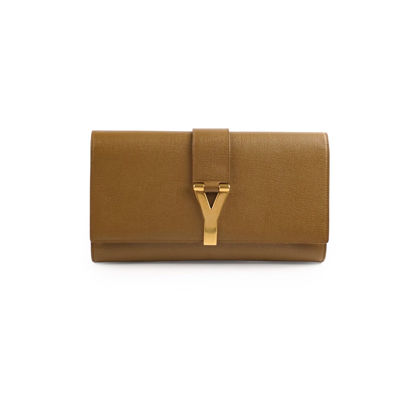 YSL Saint Laurent Chyc Clutch Tan Clutch Bag