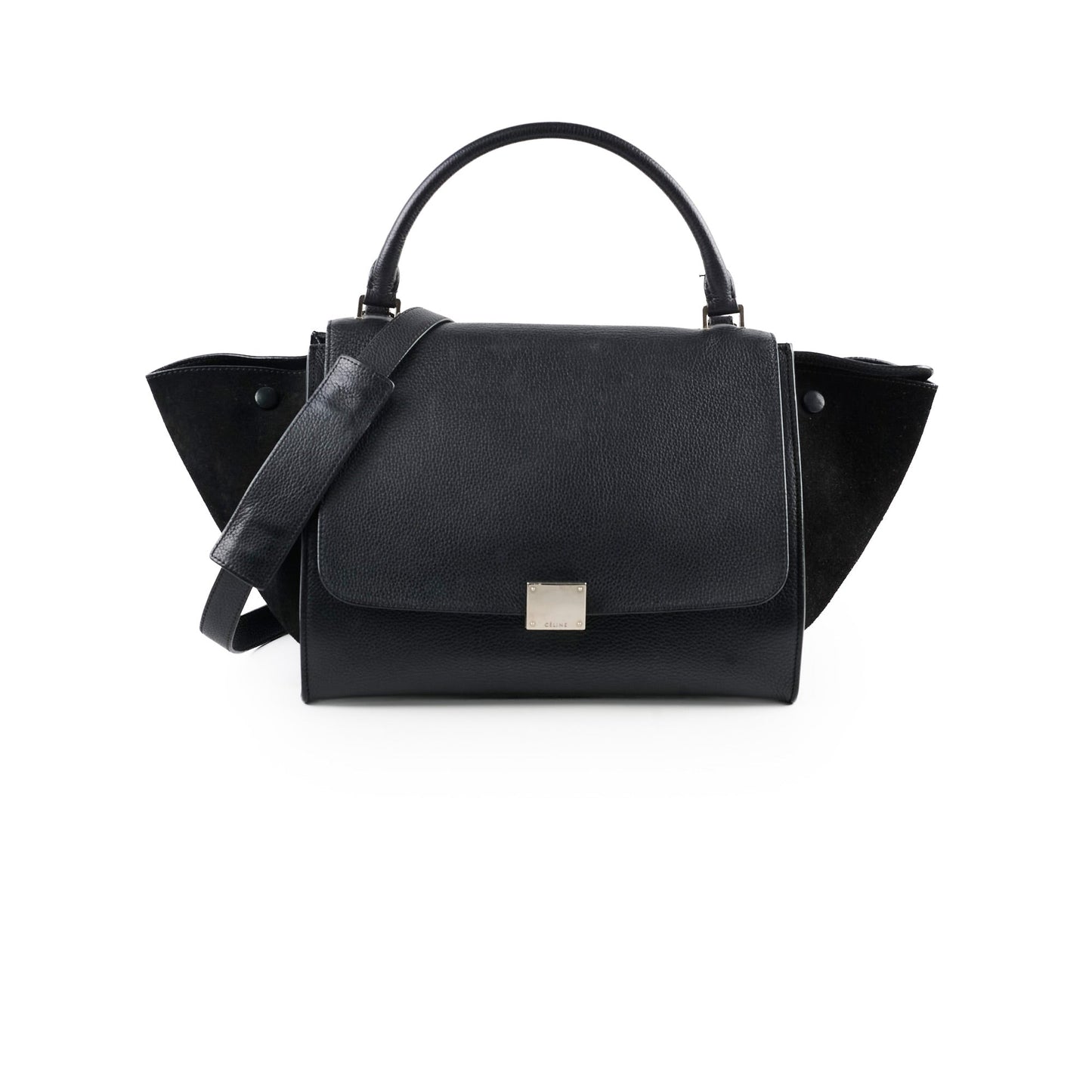 Luxury Trapeze Handbag Black Medium Travel Bag