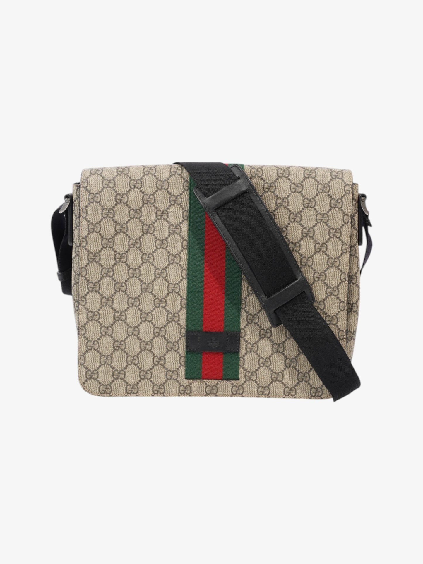 Gucci Web Messenger Supreme Canvas Red Travel Bag