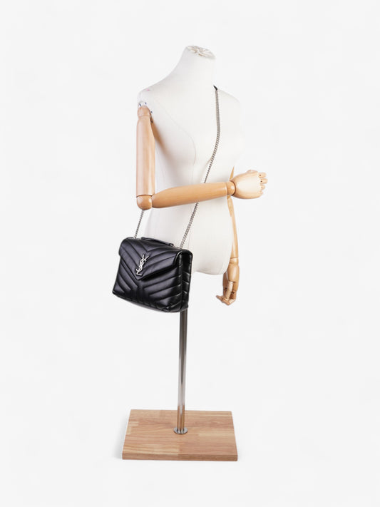 YSL Saint Laurent Lou Lou Crossbody Bag Leather Lambskin Black Leather Small 1