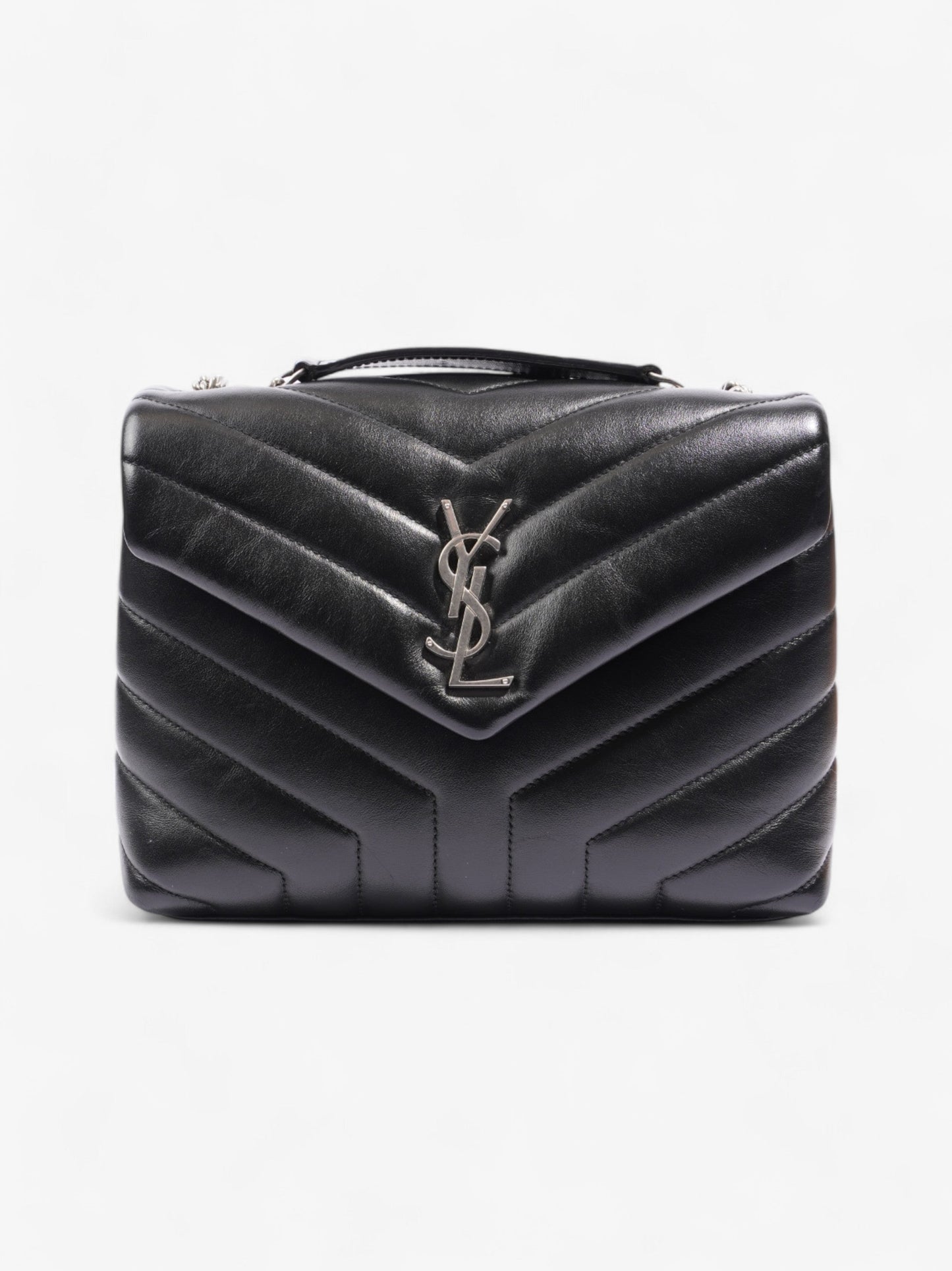 YSL Saint Laurent Lou Lou Crossbody Bag Leather Lambskin Black Leather Small 1