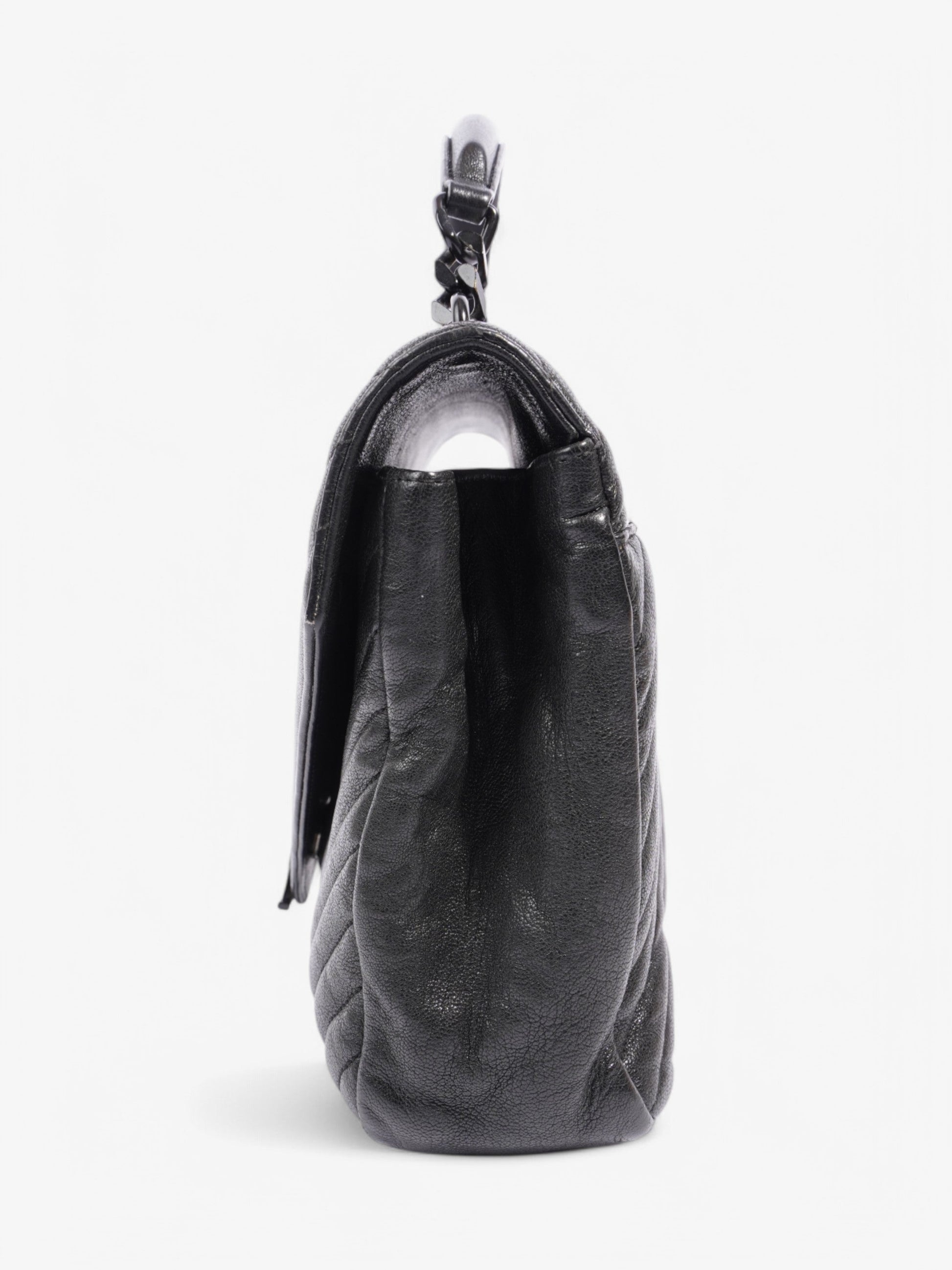 YSL Saint Laurent College Shoulder Bag Leather Lambskin Black
