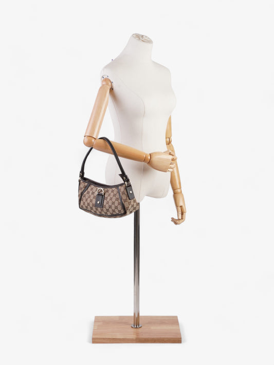 Gucci Abbey And Ebony Supreme Shoulder Bag Canvas Brown