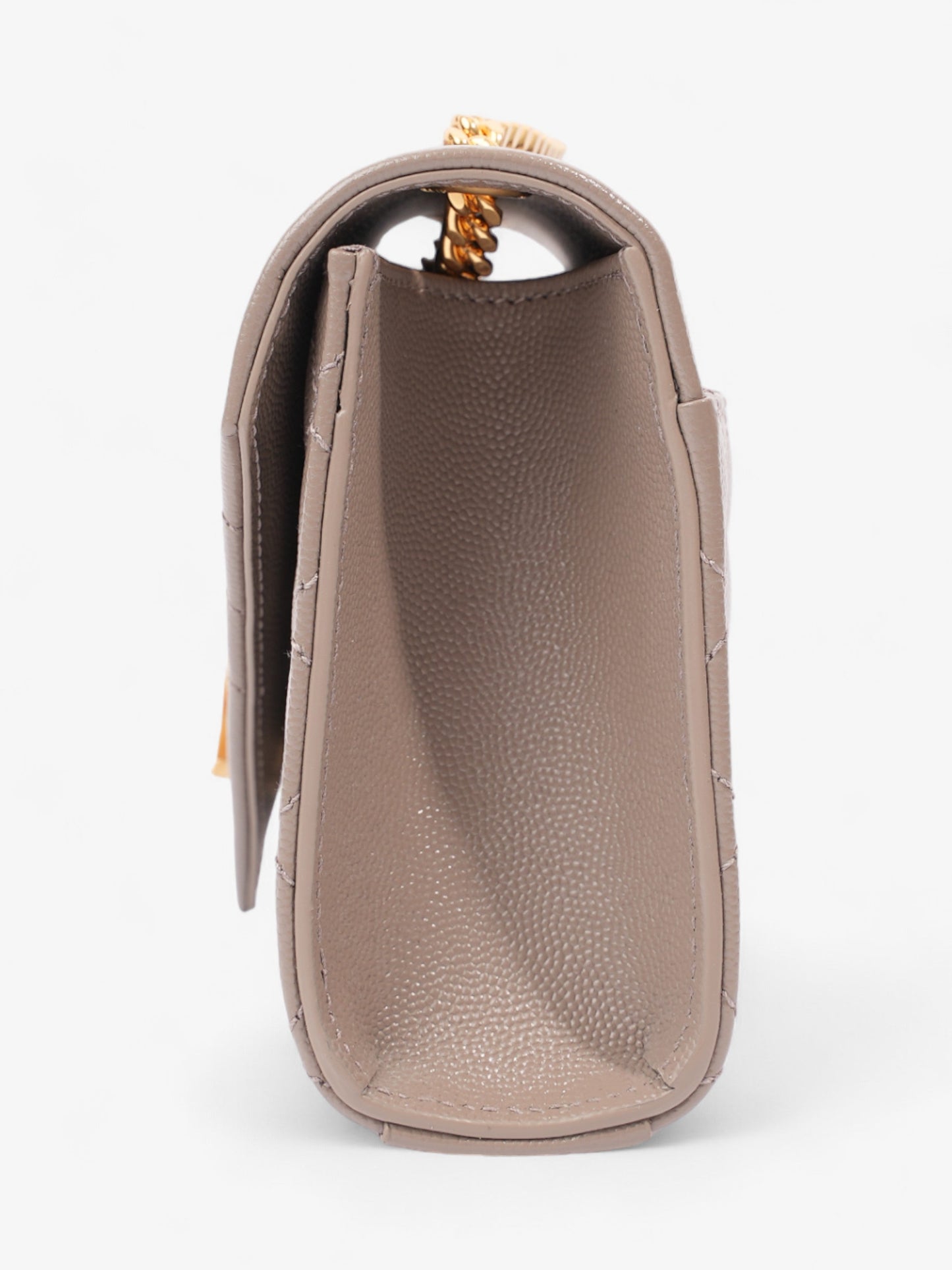 YSL Saint Laurent Envelope Dark Calfskin Crossbody Bag Leather Beige Small