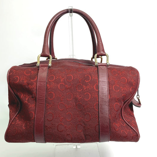 Boston Duffel Bag C Macadam Carriage Women Leather Canvas Travel Bag