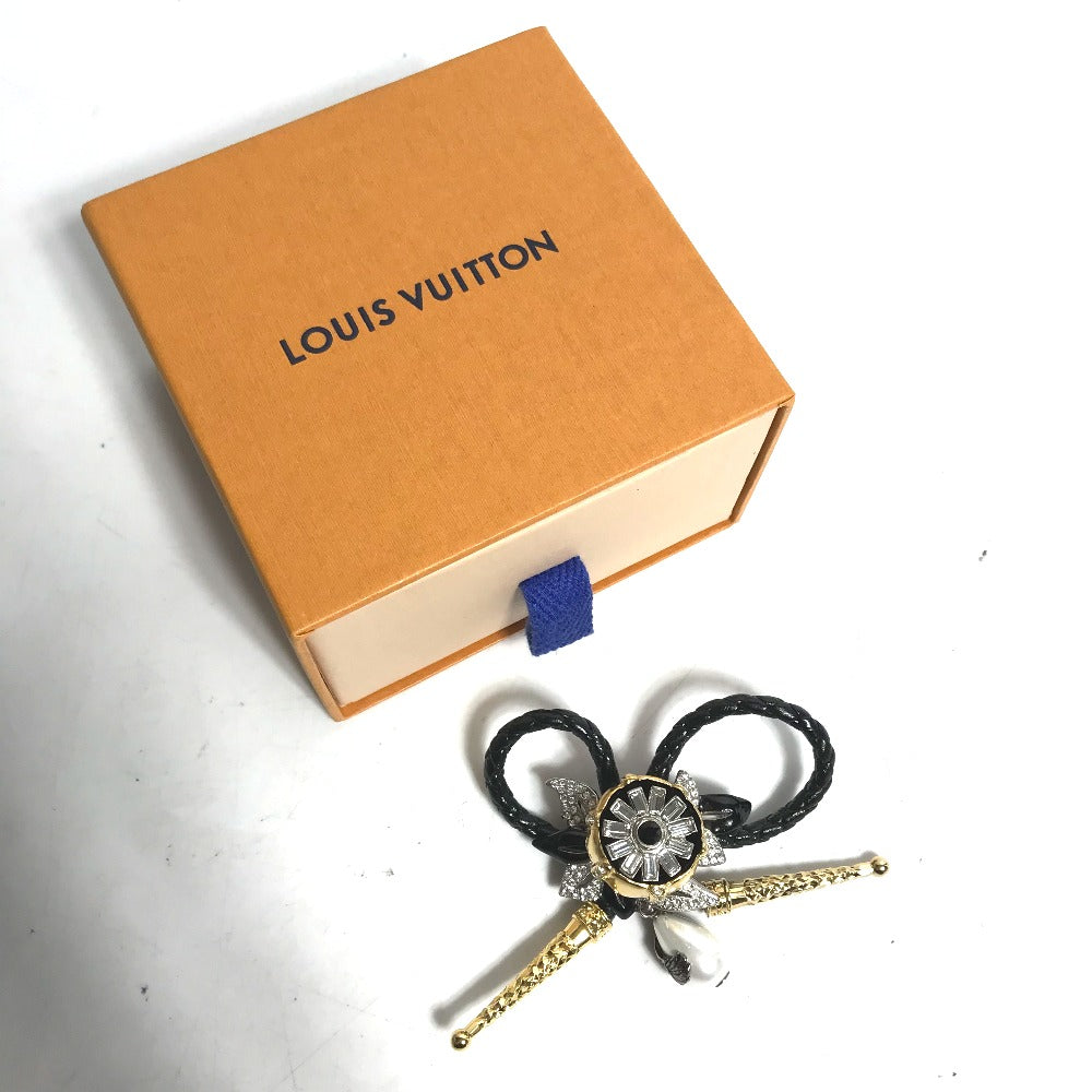 Louis Vuitton Brooch Bijoux Leather Black Handbag