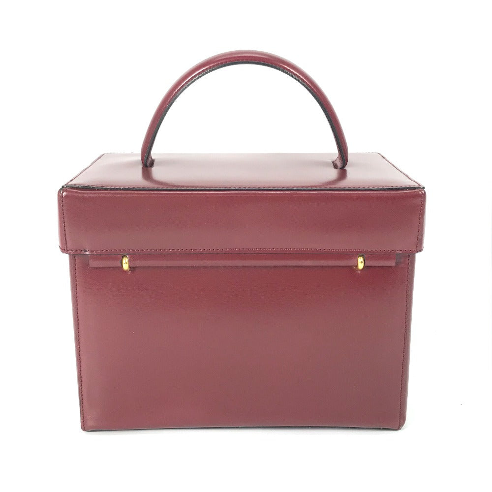 Bordeauxtype Vanity Carriage Metal Women Leather Travel Bag
