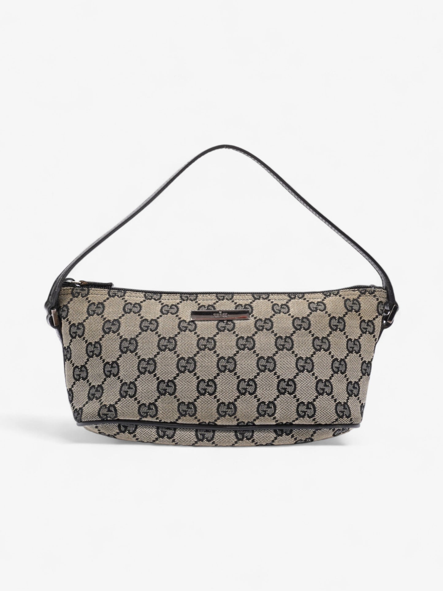 Gucci Boat Pochette Supreme Coated Shoulder Bag Canvas Black