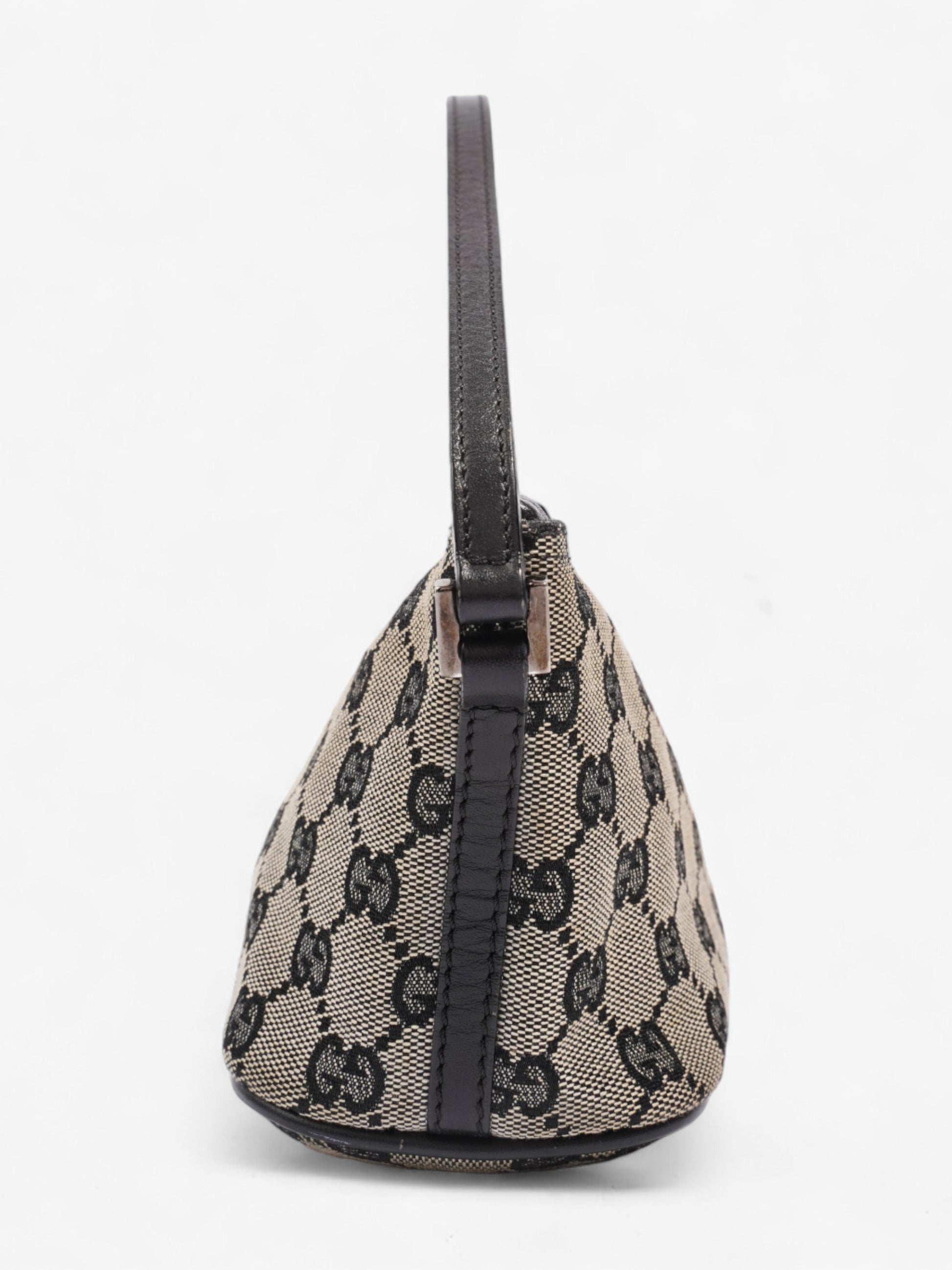 Gucci Boat Pochette Supreme Coated Shoulder Bag Canvas Black