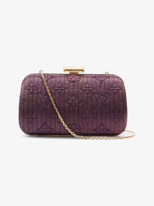 Louis Vuitton Motard Minaudiere Purple Silk Clutch Bag