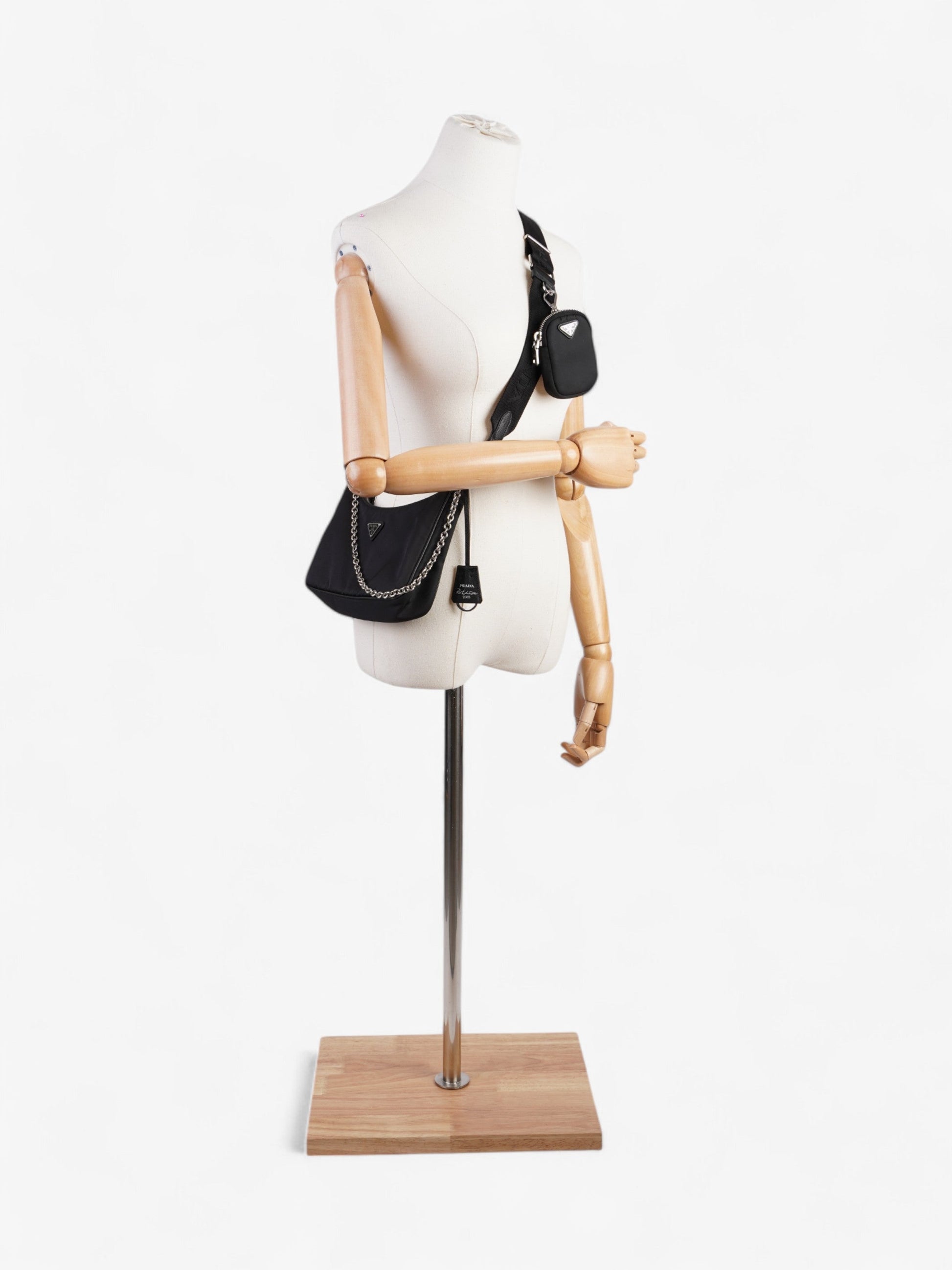 Prada Re Edition Crossbody Bag Nylon Black Black Nylon 8